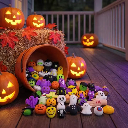 50 darab 10500 Ft🎃Halloween témájú empanada alakú stresszoldó játékok, imádnivaló tökös szellem empanadák a stresszoldáshoz.