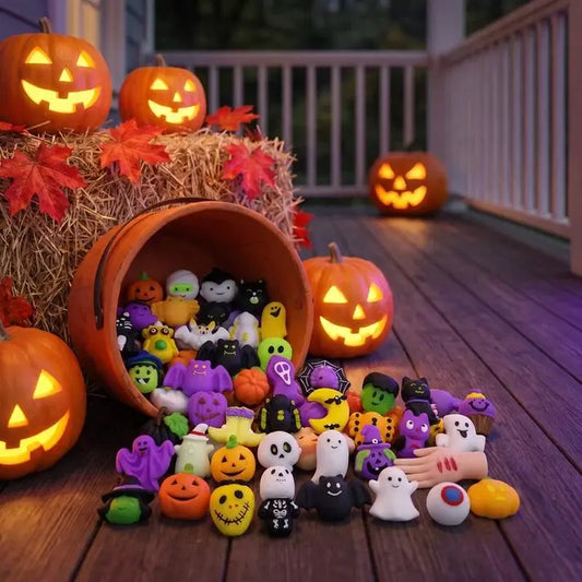 50 darab 10500 Ft🎃Halloween témájú empanada alakú stresszoldó játékok, imádnivaló tökös szellem empanadák a stresszoldáshoz.