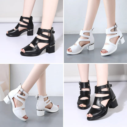 🥰Най-ниска цена за ограничен период от време✨✨【35-41】👠Нови летни сандали с дебели токчета и отворена рибена уста
