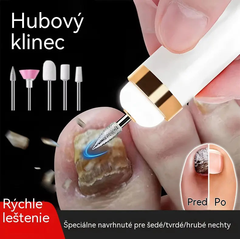 🦶🦶 Elektrický pilník na nechty na pleseň nechtov na nohách, malý elektrický pilník na nechty.
