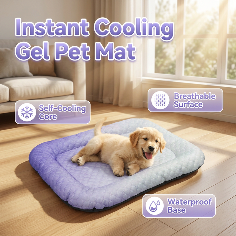 🐶 50% OFF! 💞50K+ SOLD!❄️Cooling Gel Mat for Pets – No refrigeration needed, instant heat relief. Breathable, non‑toxic. Helps pets sleep cool all summer! 🌿✨