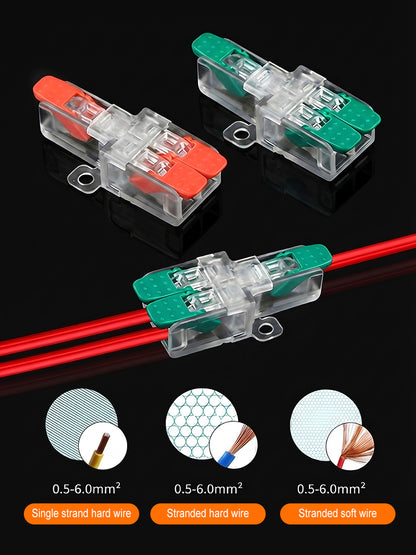 🩷 Terminales de conexión rápida tipo Y y H, compatibles con conductores flexibles y rígidos.