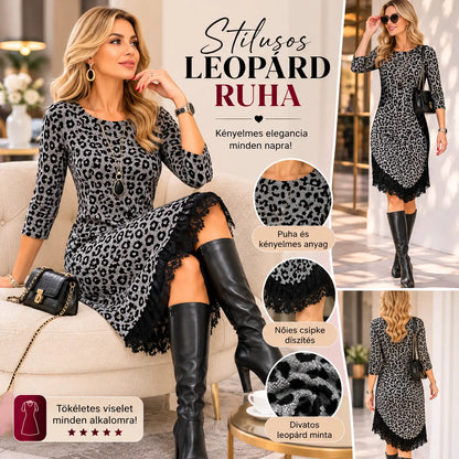 🔥🥰【S-3XL】Új téli divatos, csipkefűzött ruha, kényelmes és meleg