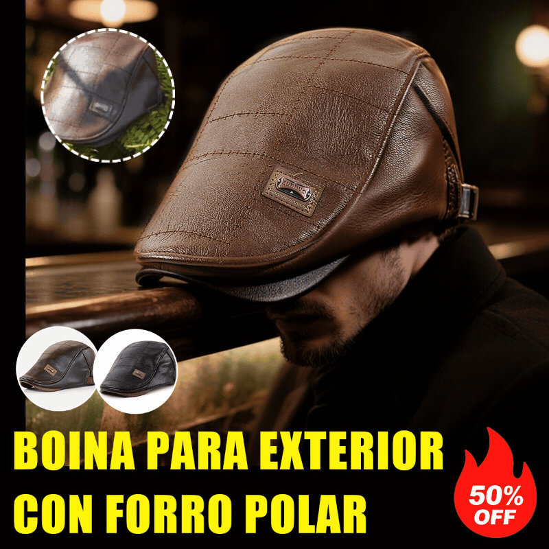 🧢🔥Pánsky retro kožený baret
