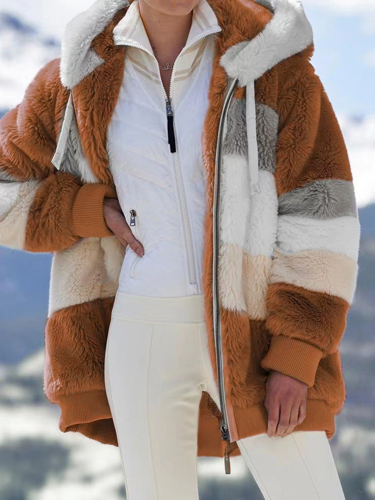☃️Ponuda ograničenog trajanja, 35 % popusta❄️【S-5XL】Nova ženska zimska jakna za 2026., debela, s plišanim prugama
