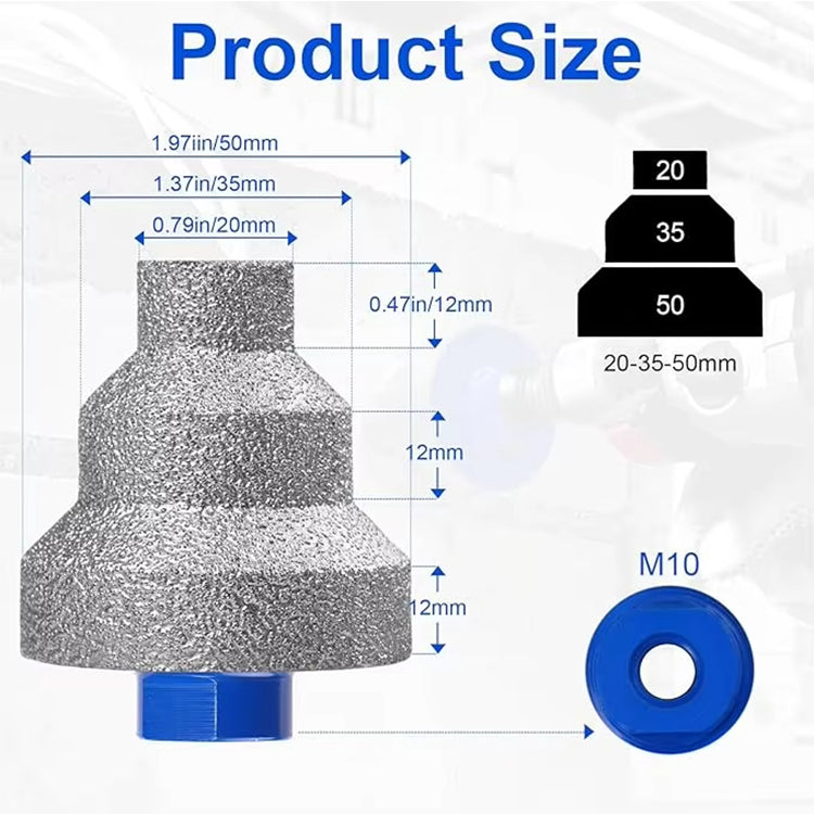 🔧✨ Nueva broca de diamante cónica para cerámica, granito y mármol: una herramienta para taladrar, ampliar orificios y lograr un acabado perfecto en los bordes 💎🔥