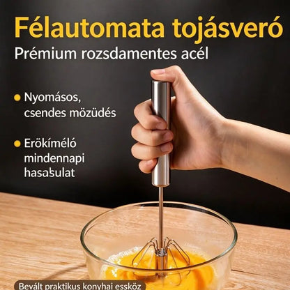 🥚 VEGYÉL 2-T, KAPJ 1-ET INGYEN! 🔥 Rozsdamentes acél félautomata kézi tojáshabverő – Gyors és tartós – Tökéletes tojáshoz, tésztához vagy tejszínhez – sima habverés erőfeszítés nélkül 🍳