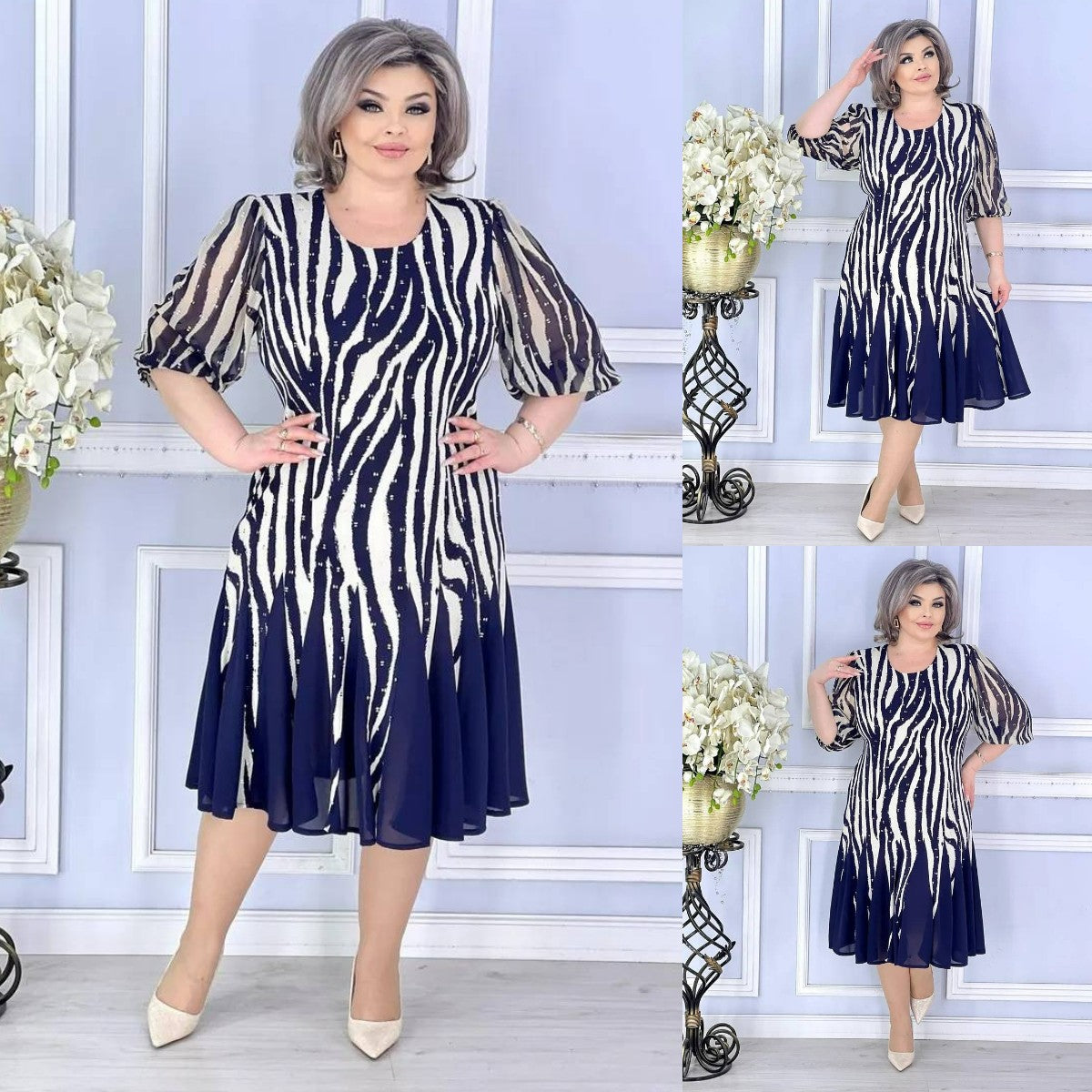 💙🌸【S-5XL】Νέο κομψό γιορτινό φόρεμα