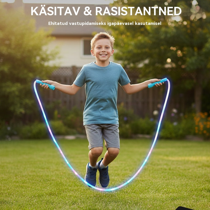 🏃【Osta 1, saa 1 tasuta】🌈 LED-valgustusega hüppenöör lastele