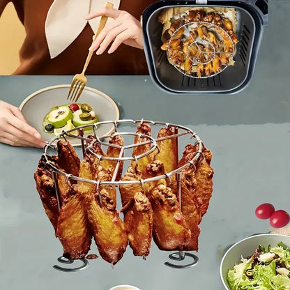 【💥1 darab 8900 Ft】🍢🍖🍗 304-es rozsdamentes acél grillsütő 24 nyárssal légkeveréses sütőhöz