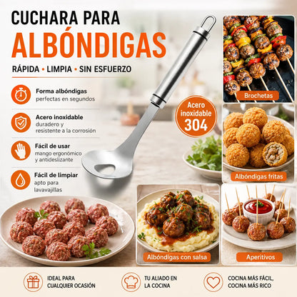 🍖 【2 darab】Húsgolyóformázó 304-es rozsdamentes acélból – ideális hús- és halkészítéshez, tökéletes otthoni főzéshez 🥄