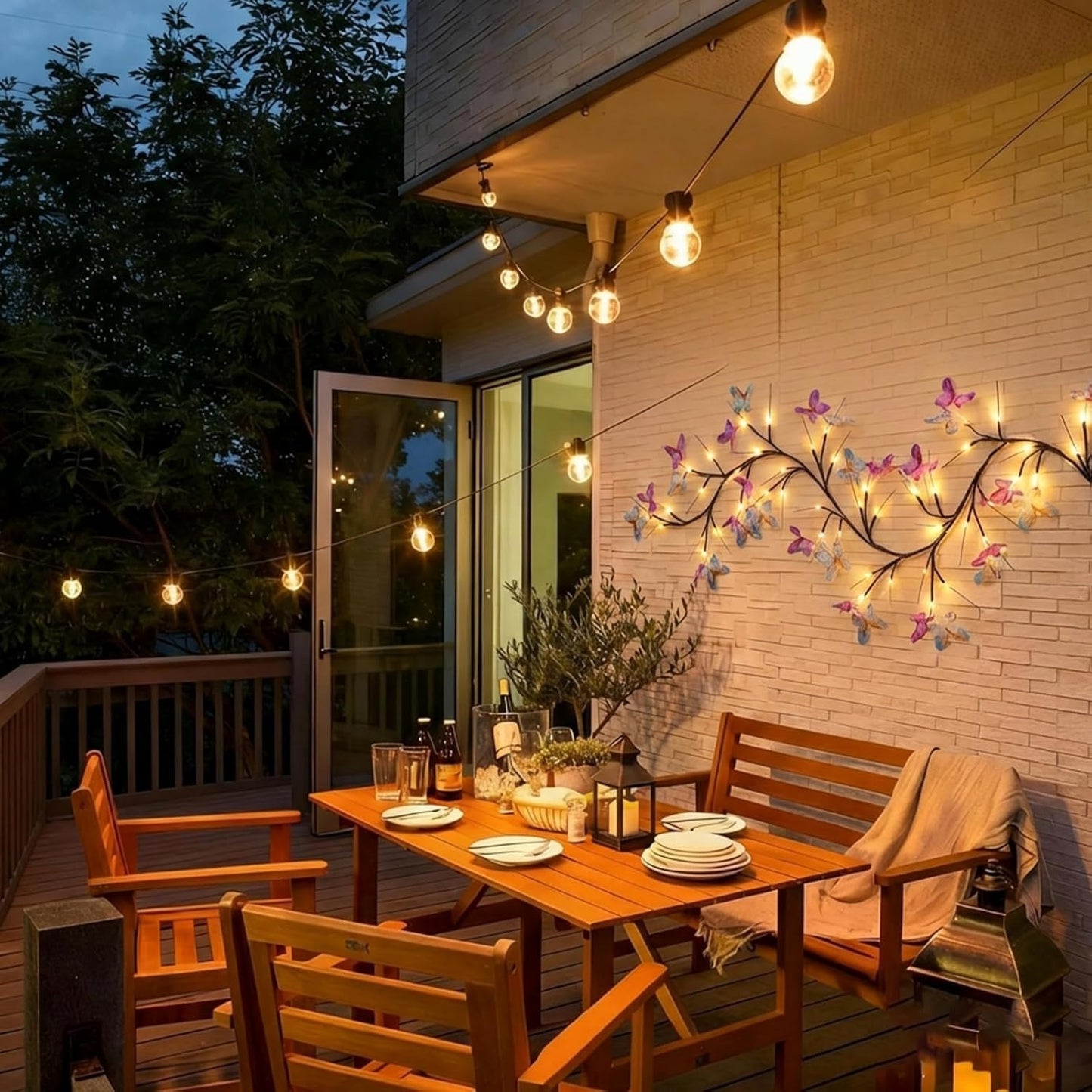 ✨ Luces LED flexibles con forma de rama trepadora y mariposas: crea un ambiente mágico y acogedor en tu hogar 🦋💡