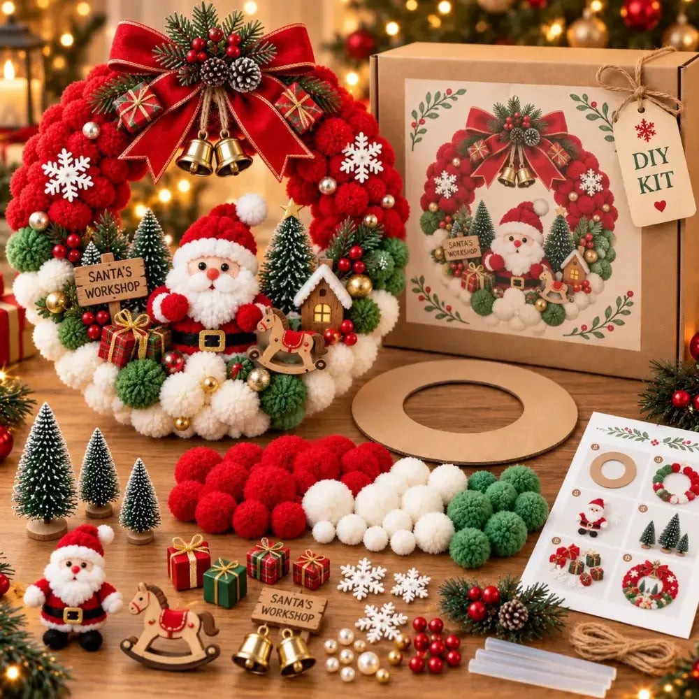 🎄🎁🏵Karácsonyi koszorú készítő készlet - ünnepi dekoráció