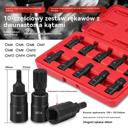 💥【10 szt.】👍Zestaw 10 wierteł ze stali stopowej do wyciągania złamanych śrub