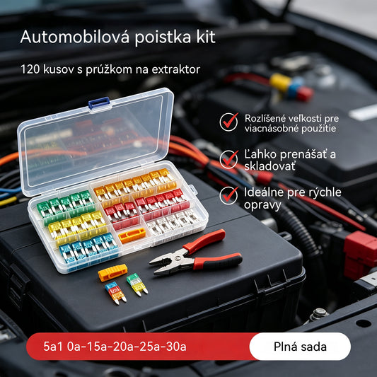 🔧⚡ Sada rôznych poistiek do auta – všetky ampéry v jednom puzdre! 🚗🧰