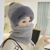 Nová teplá zimná čiapka z jahňacej vlny a na krk, je teplá a hrubá