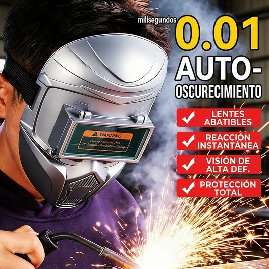 👨‍🏭🔥Casco protector facial de alta definición para soldadores en verano, capaz de filtrar el polvo.