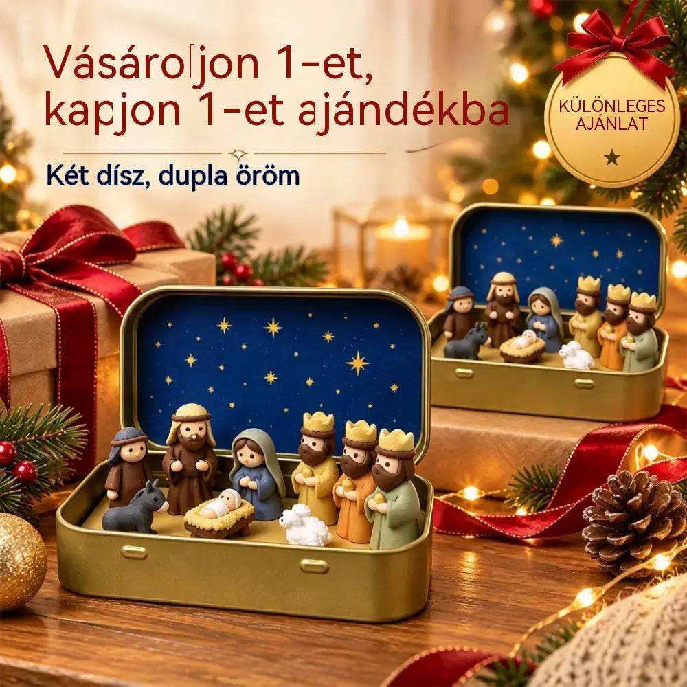 🔥Vegyél egyet, a másodikat ajándékba kapod!🔥🔥 Utolsó nap: 50% kedvezmény – ✝️ Zsebméretű vallásos betlehemi készlet tárolódobozzal