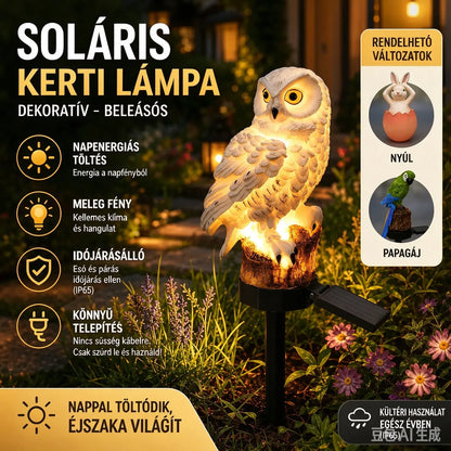 [Vásároljon egyet, kapjon egyet ingyen] 🦉 Dekoratív napelemes bagolyfény – Vigyen meleg fényt kertjébe