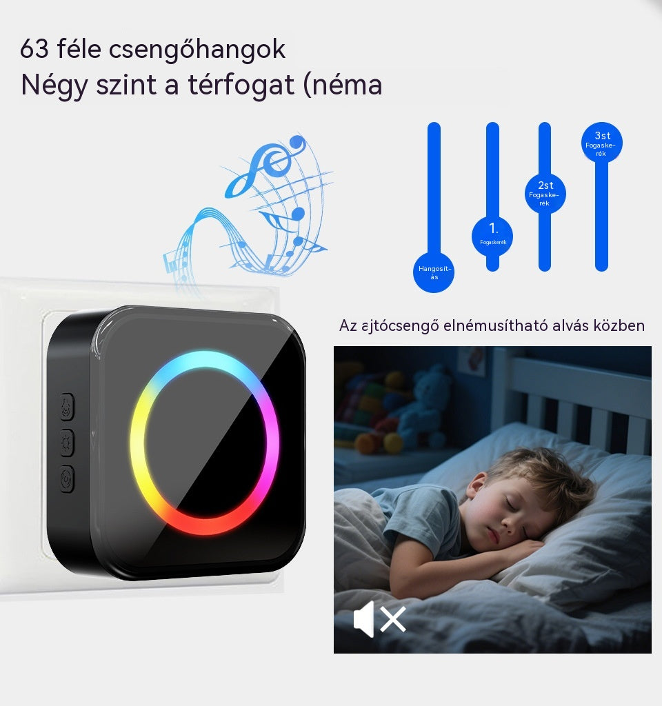 🔔🏠 2 az 1-ben intelligens vezeték nélküli kapucsengő – Vezeték nélküli, vízálló és könnyen telepíthető