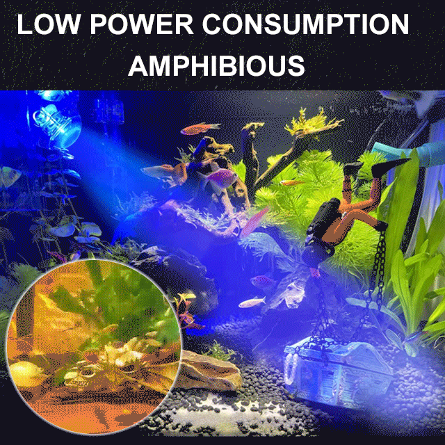 🐟🐠 Потопяем LED прожектор за аквариум, цветна светлина с дистанционно управление за водни растения.