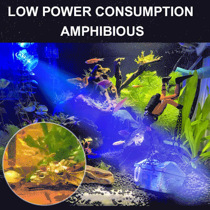 🐟🐠 Потопяем LED прожектор за аквариум, цветна светлина с дистанционно управление за водни растения.
