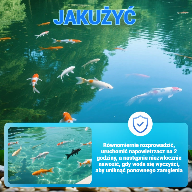 🐟 【Kup 1, a 1 dostaniesz gratis 】500 g Premium Pond Powder | Klarowanie wody i kontrola glonów 🌊