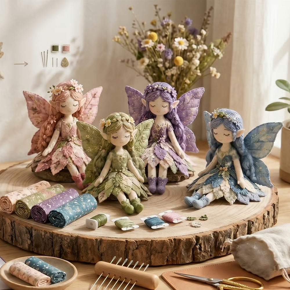 🌸50% kedvezmény - Mesebeli varrás sorozat - Saját készítésű patchwork tündérbaba készlet✨👼
