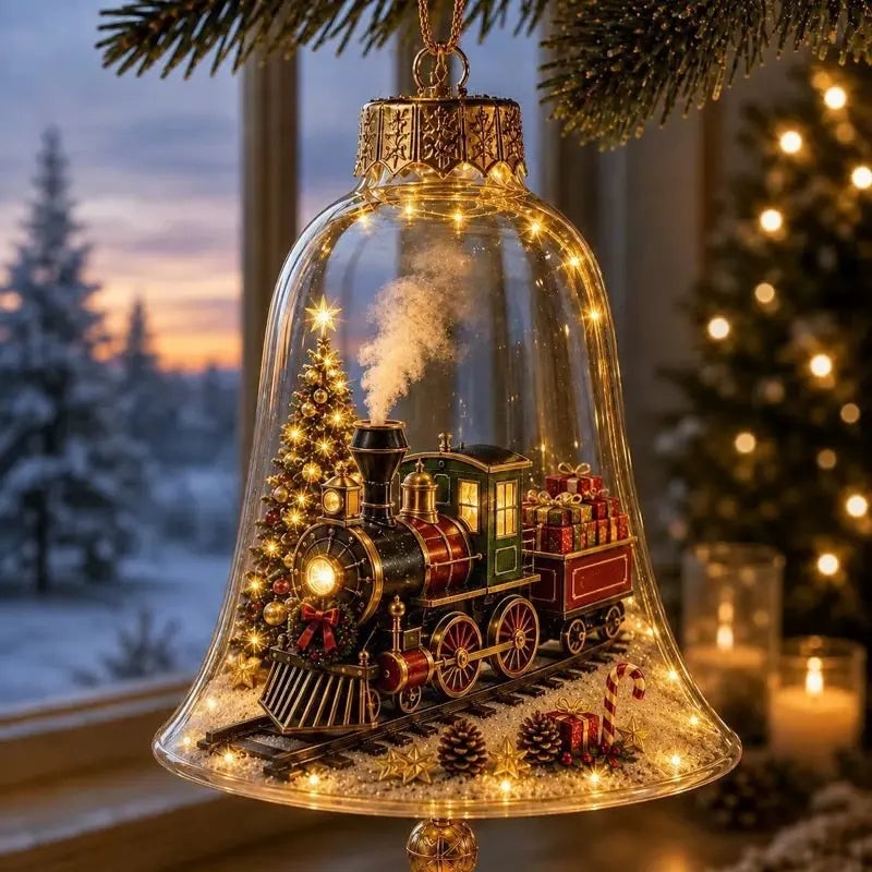 ✨🎄 Megvilágított karácsonyi díszek – Ragyogó mini karácsonyi jelenet