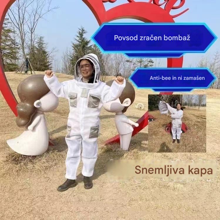 🐝Zaščitni enodelni čebelarski kombinezon iz 3D bombažne mreže