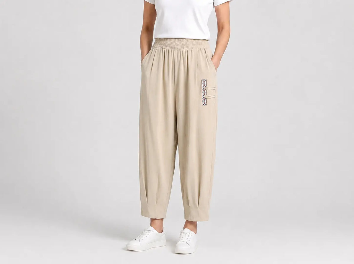 🔥【45% OFF】🔥【M–4XL】 👖 Lagane i prozračne ljetne pamučno-lanene hlače – moderne ležerne hlače do gležnja