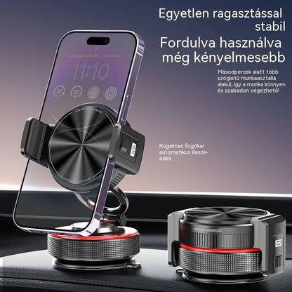 📱 50% kedvezmény! Autós telefontartó tapadókoronggal és 20 N mágneses erősségű elemmel, teleszkópos karral és 360°-os forgathatósággal. Stabil és összecsukható! ✨🚗