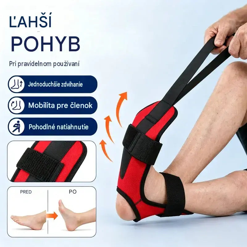【2 ks】Naťahovací pás a strečing väzov na jogu a fitness – priedušný a nastaviteľný popruh na členky a chodidlá, regeneráciu a flexibilitu