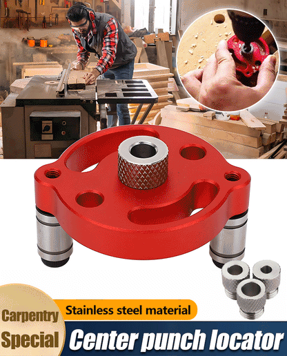 🔧🪵Juego de guías autocentrantes de aluminio para taladrado preciso en carpintería, tamaños de 3 a 10 mm ✨