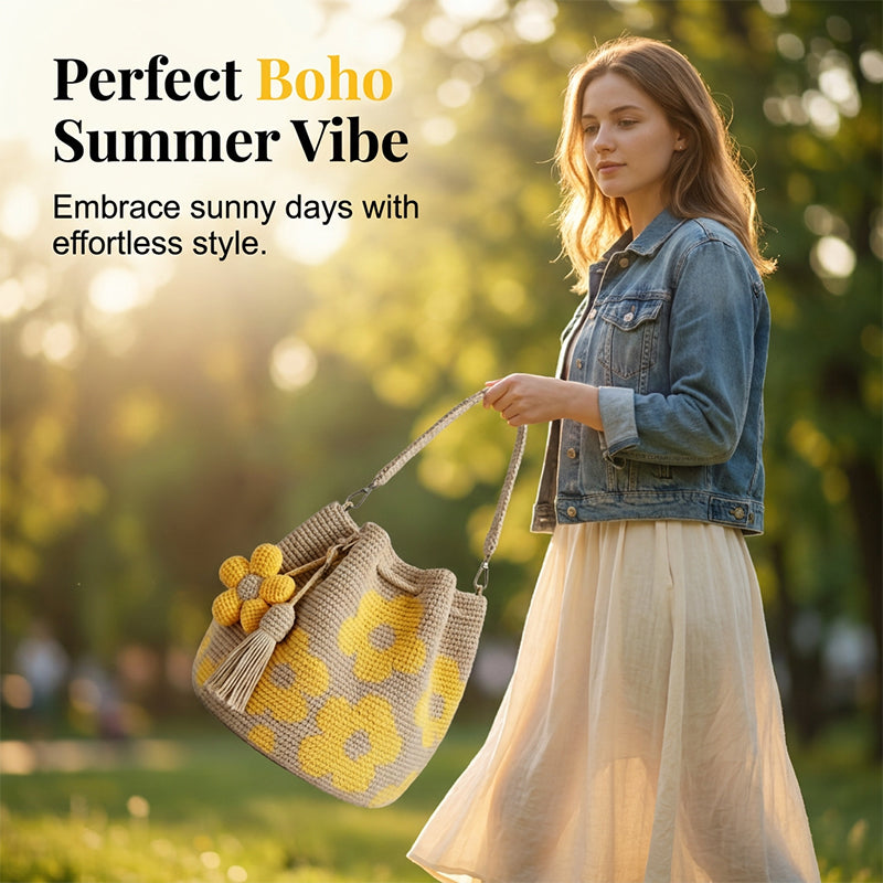 🌸Novinka, časově omezená speciální nabídka✨🌻Dámská háčkovaná kabelka – Jedna kabelka zvládne vše, užijte si letní atmosféru. 🌼