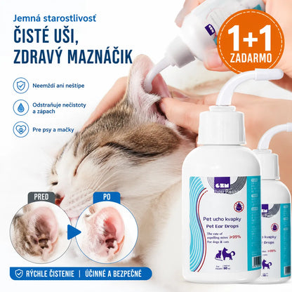 [Vegyél egyet, a másodikat ingyen kapod]🐶🐱 Fültisztító oldat háziállatoknak – Enyhíti a kutyák és macskák fülviszketését.