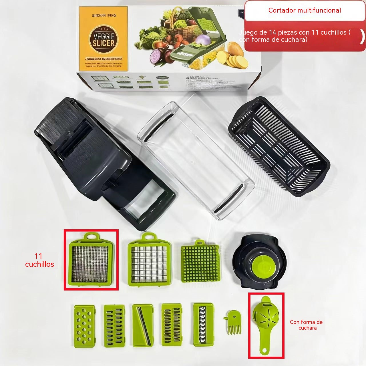 Cortador de verduras multifuncional: una herramienta de cocina imprescindible.