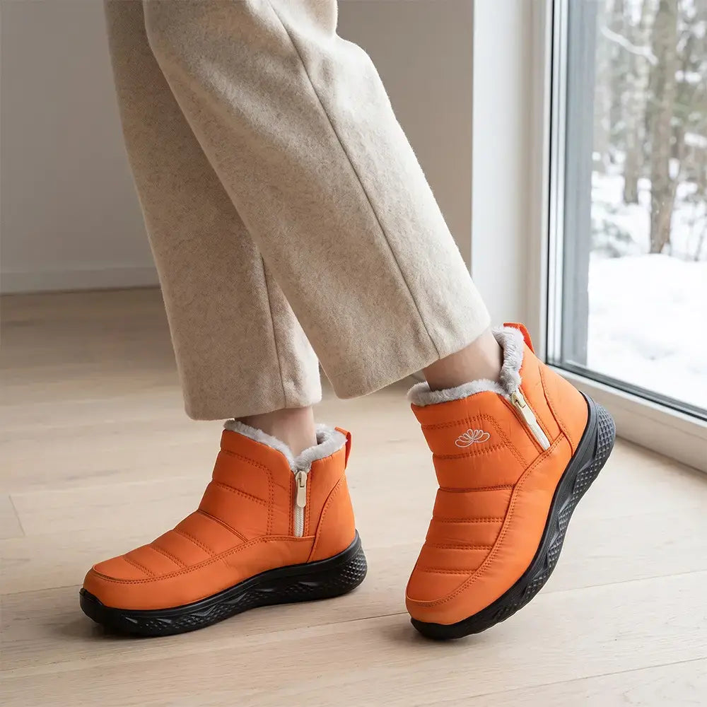 🧡【36-45-ös méretek】6 színű vízálló téli hótaposó vastag polár béléssel 😍