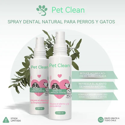 🐶🐱【Compra 1, llévate 1 gratis】Spray limpiador bucal y dental para mascotas