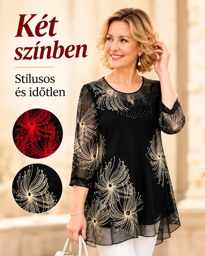 🔥🔥50%OFF【M-4XL】Divatos sifon ing hímzett virágokkal a nők számára 2026