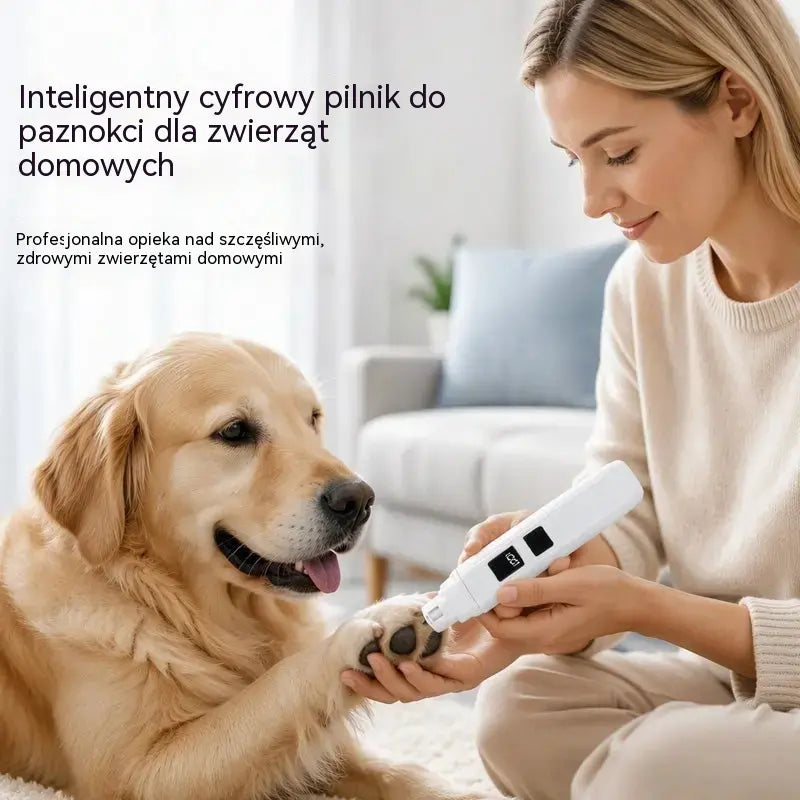 🔥【Kup 1, a 1 dostaniesz gratis】🐱🐶 Elektryczny pilnik do pazurów zwierząt z diodą LED wskazującą poziom naładowania