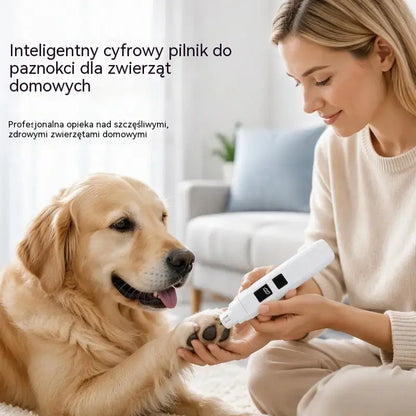 🔥【Kup 1, a 1 dostaniesz gratis】🐱🐶 Elektryczny pilnik do pazurów zwierząt z diodą LED wskazującą poziom naładowania