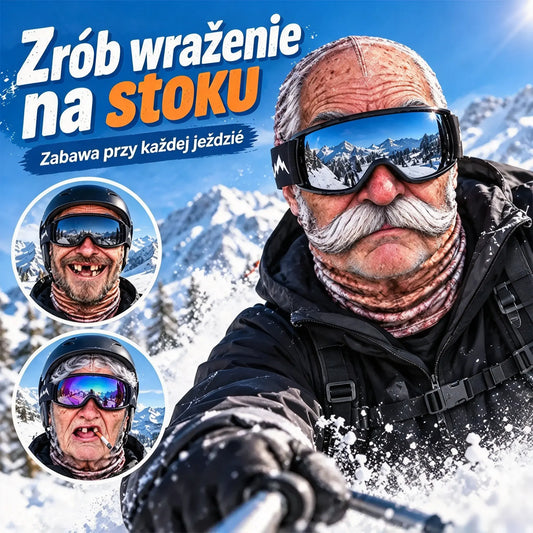😎3D zabawna i ciepła maska na twarz do zimowych sportów na zewnątrz