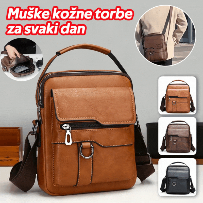🔥【45% OFF】Modna ležerna torba od kravlje kože za muškarce
