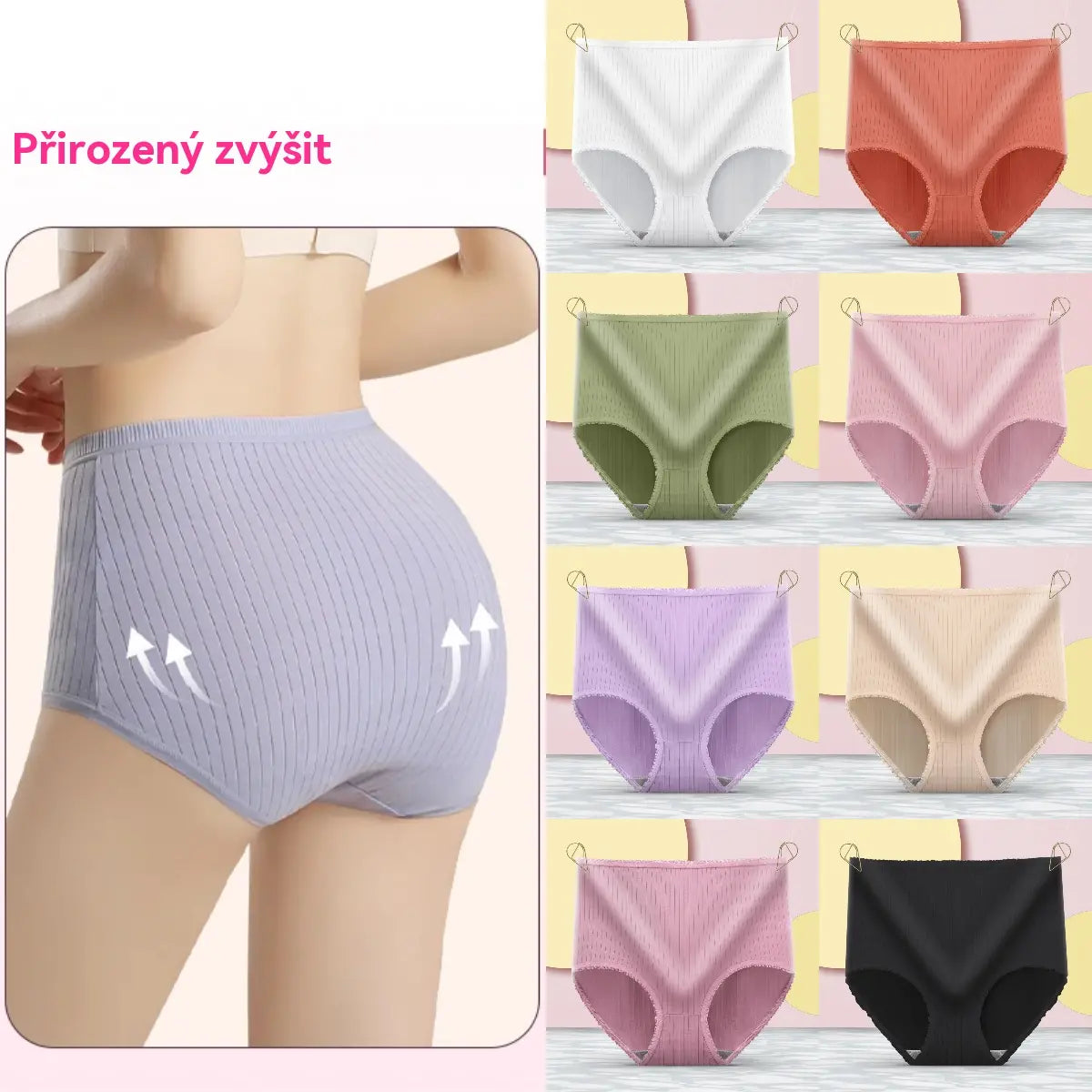 💖【8 kusů 580 Kč】【35-100 kg】Poslední den 50% sleva - Antibakteriální a voděodolné spodní prádlo s vysokým pasem