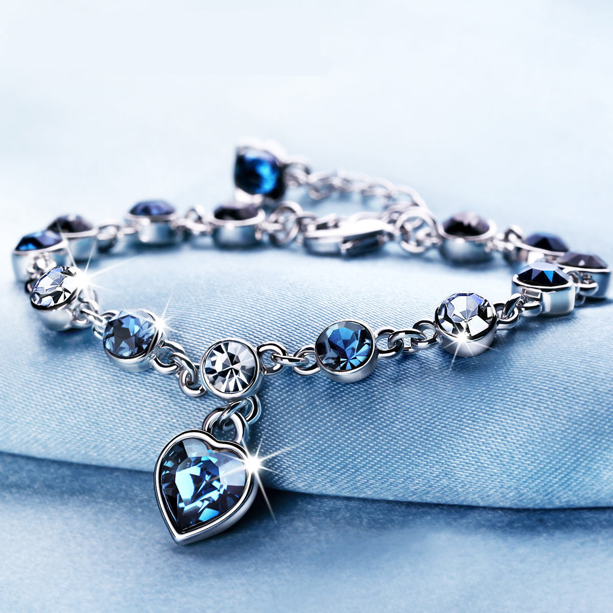 ✨💎【Vásároljon 1-et, kap 1-et ingyen】 925 sterling ezüst szerelmi karkötő - Ocean Heart