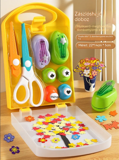 💖Ajándék a gyermeknek🎁Kreatív gyerekek DIY lyukasztó kézműves készlet🎉A gyermekek kreativitásának fejlesztése