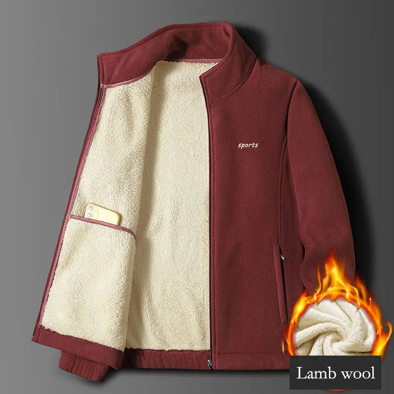 【30% OFF】【M-5XL】 Új őszi és téli férfi őszi és téli vastagított sherpa kabát