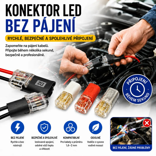 🥳 ⏰ 【50 kusů za 490 Kč】Konektor vodičů bez odizolování, s pojistnou přezkou, bezpečným uzavřením a protiskluzovou úpravou ⚡️