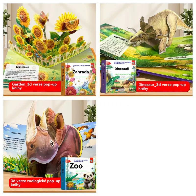 3 részes szett 🎁🎁 3D-s állatos felugró könyv